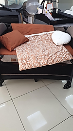 YAPRAK MODEL LÜX 5 PARÇA PARK YATAK UYKU SETİ (KİREMİT)