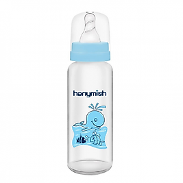 HANYMISH BÜYÜK PP BİBERON 240 ML ( MAVİ) 0-6 AY