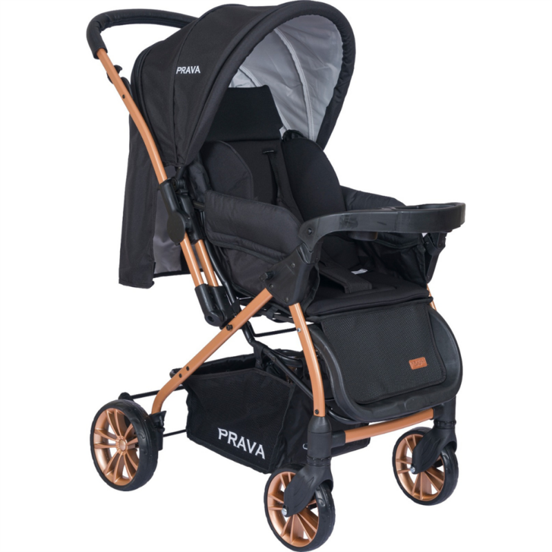 PRAVA DREAM ÇİFT YÖNLÜ BEBEK ARABA (GOLD KASA-SİYAH)