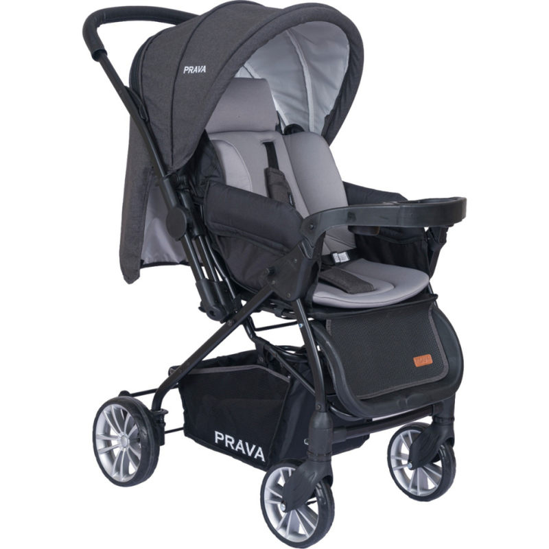 PRAVA DREAM BEBEK ARABASI (SİYAH-ANTRASİT) - ÇİFT YÖNLÜ KULLANIM