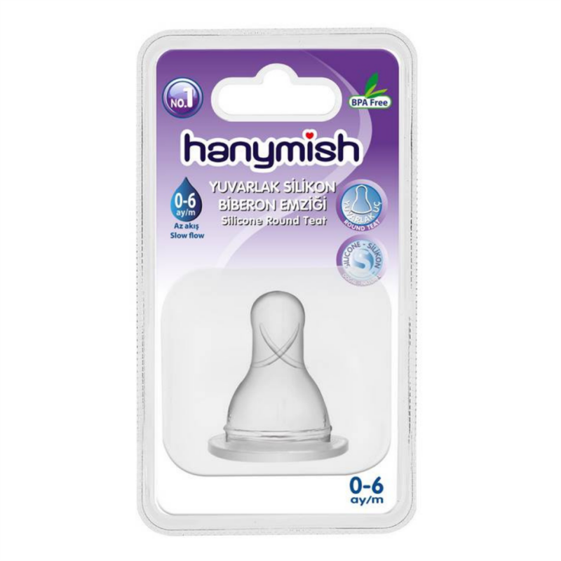 HANYMISH DAMAKLI SİLİKON BİBERON EMZİĞİ 0-6 AY