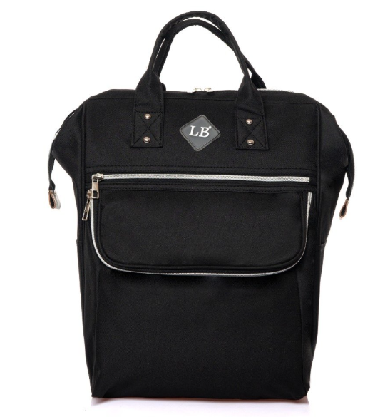 Büyük Boy Anne Bebek Bakım Sırt Çantası ( Siyah )