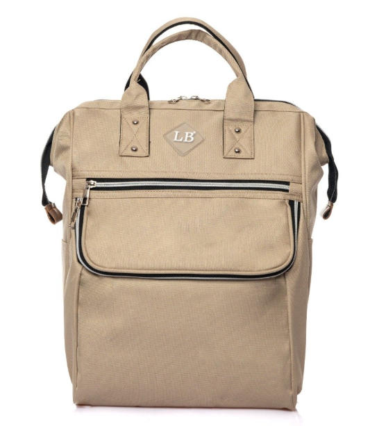 Büyük Boy Anne Bebek Bakım Sırt Çantası ( Krem )