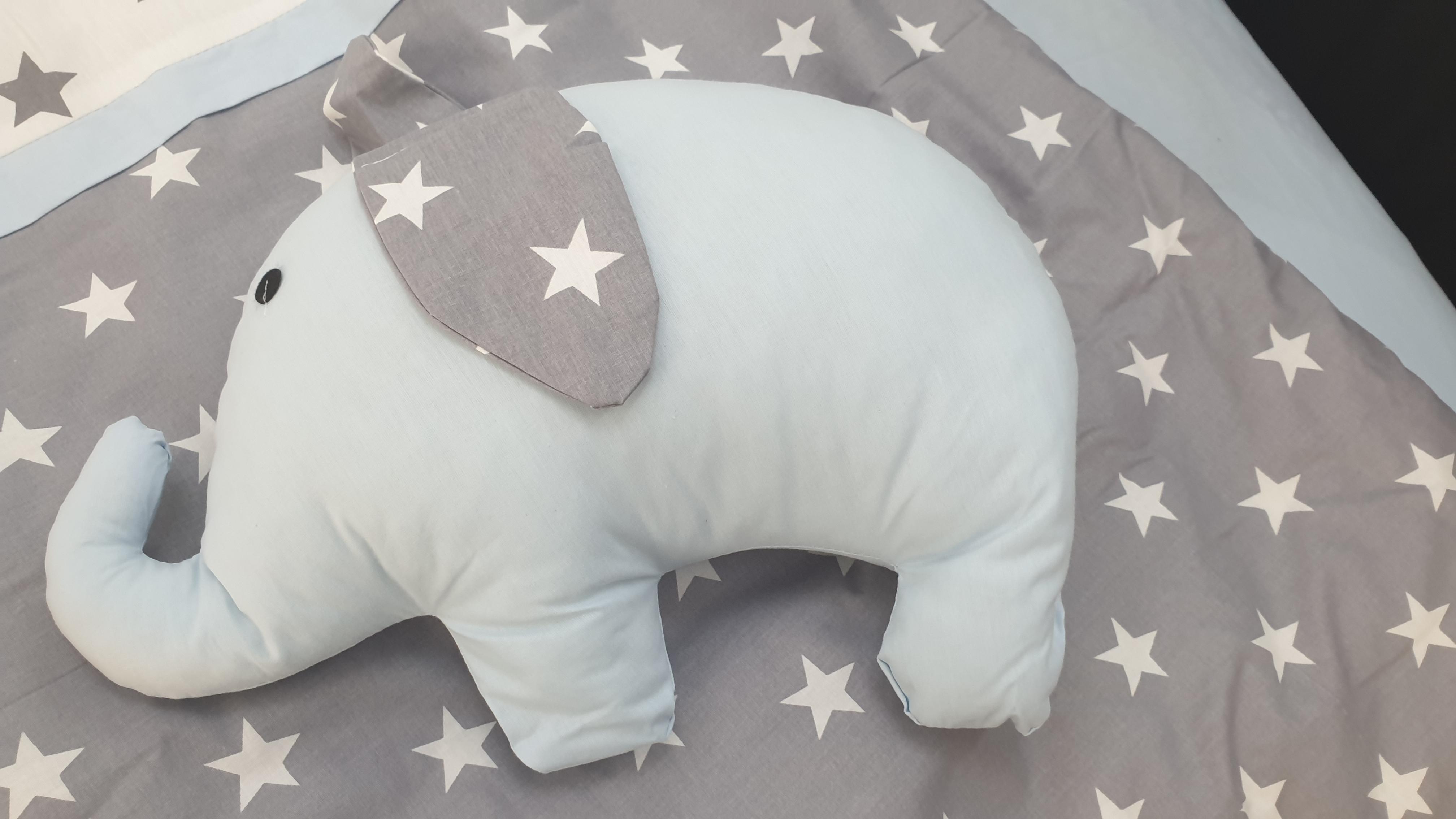 YILDIZLI FİL MODEL LÜX 5 PARÇA PARK YATAK UYKU SETİ (MAVİ)